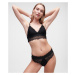 Spodní prádlo karl lagerfeld padded longline lace bra černá