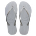 Žabky Havaianas SLIM SPARKLE II dámské, šedá barva, na plochém podpatku, 4146937.3498