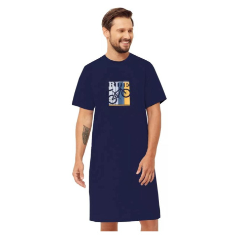 Pánská noční košile Roy 1531/2 HOTBERG | granát (modrá)