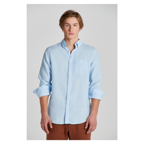 KOŠILE GANT REG LINEN SHIRT modrá