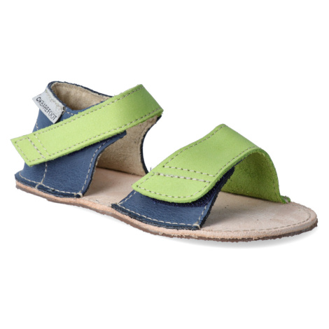 Barefoot sandálky OKbarefoot - Mirrisa modro-zelené Orto Plus/OKbarefoot