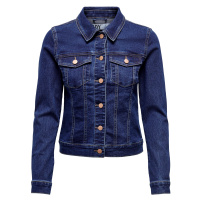 Jacqueline de Yong Dámská džínová bunda JDYREMI 15281572 Dark Blue Denim