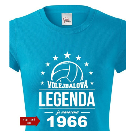 Dámské volejbalové tričko Volejbalová legenda BezvaTriko