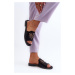 Lesklé dámské sandály s ozdobami S.Barski KV27-063
