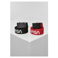 NASA Belt 2-Pack extra dlouhý černo/červený