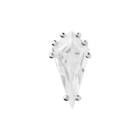 PDPAOLA Jemná stříbrná single náušnice se zirkonem NOA Silver PG02-759-U