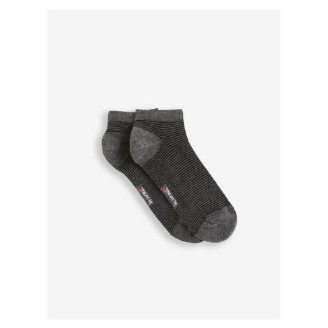 Tmavě šedé pánské proužkované ponožky Celio Difunray