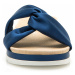 Modré saténové pantofle Maria Mare