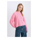 DEFACTO Coool Oversize Fit Crew Neck Knitted Sweater