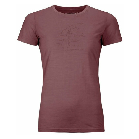 Ortovox 120 Tec Lafatscher Topo T-Shirt W Mountain Rose Outdoorové tričko