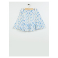 Koton Elastic Waist Normal White Plain Short Girls' Skirt 3skg70016aw