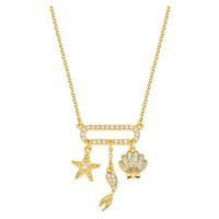 Disney Pozlacený náhrdelník Malá mořská víla NS00053YZWL-157.CS