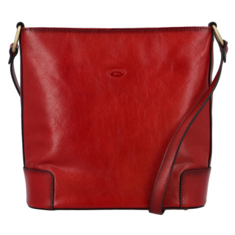 Luxusní dámská kožená kabelka Katana Monaco lady, červená | Modio.cz