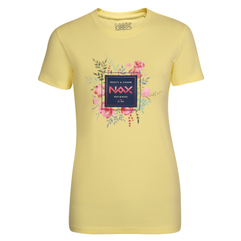Dámské bavlněné triko NAX - SEDOLA - žlutá