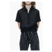 Calvin Klein Calvin Klein dámská černá krátká košile WAISTED LACING SS SHIRT