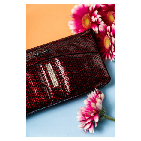 Velká dámská peněženka na zip se zirkony Lorenti