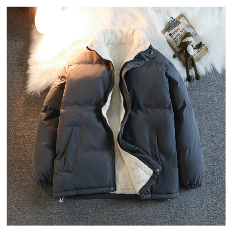Zimní vatovaná bunda s fleecem a stojáčkem