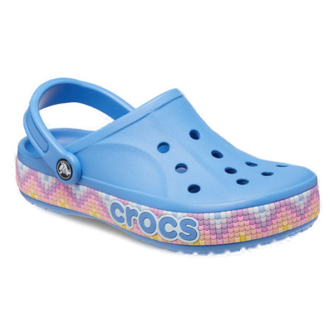 CROCS-Bayaband Chevron Band Clog powder blue/multi Modrá