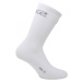 SIX2 Cyklistické ponožky klasické - SHORT LOGO - šedá/bílá/černá