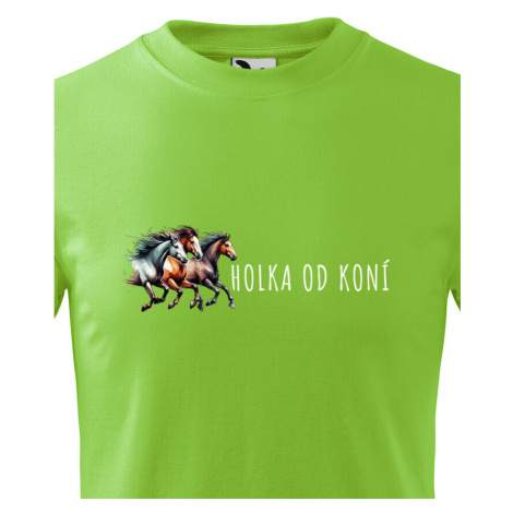 Dětské tričko pro milovníky koní - holka od koní - dárek pro malé milovníky koní BezvaTriko