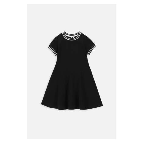Dětské bavlněné šaty Coccodrillo černá barva, mini