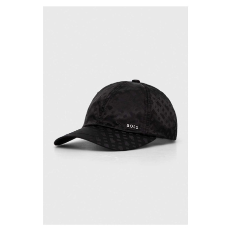 Čepice BOSS černá barva, vzorovaná Hugo Boss