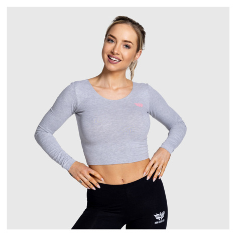 Sportovní crop top Iron Aesthetics Long Crop Chic, šedý