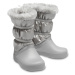 Dětské zimní boty Crocs CROCBAND LodgePoint Metallic Boot stříbrná