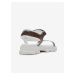 Bílo-hnědé dámské vzorované sandály Michael Kors Ridley
