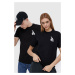 Bavlněné tričko 47brand černá barva, s aplikací