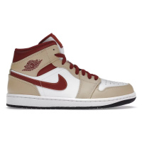 Jordan 1 Mid Beige Red