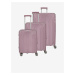 Sada tří dámských cestovních kufrů v růžové barvě Travelite Elvaa 4w S,M,L Rosé