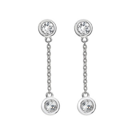 Hot Diamonds Slušivé stříbrné visací náušnice s diamanty Tender DE750