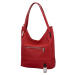 Luxusní dámská kožená kabelka Yadira, červená