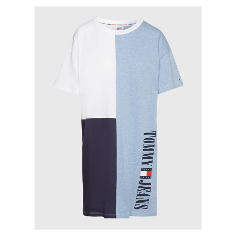 Dámské tričkové šaty Tommy Hilfiger UW0UW04515 | modrá