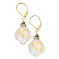 Lampglas Elegantní náušnice Gold Elegance s 24karátovým zlatem v perlách Lampglas ECQ11