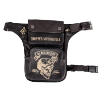 Stehenní kapsa W-TEC Black Heart Devil Skull Black Leather