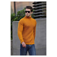 Madmext Yellow Turtleneck Sweater 4368