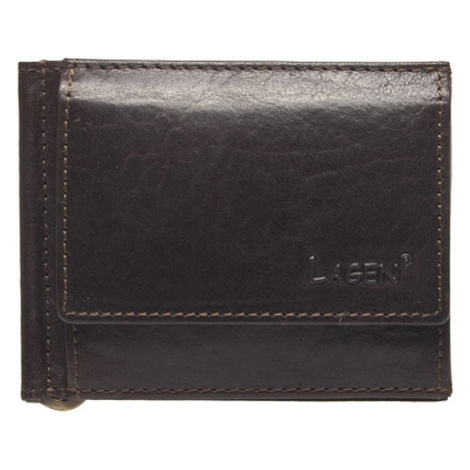 Pánská kožená peněženka Lagen Dolarro - tmavě hnědá