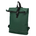 Stylový dámský pogumovaný batoh Santalina, tmavě zelená