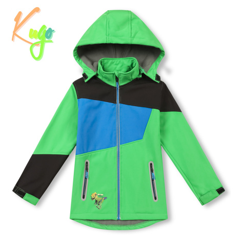 Chlapecká softshellová bunda, zateplená - KUGO HK2525, zelená Barva: Zelená