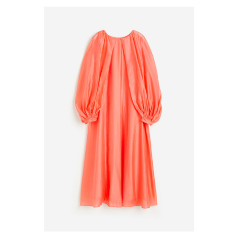 H & M - Dlouhé objemné šaty - oranžová H&M