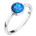 Evolution Group Stříbrný prsten s modrým opálem 15001.3 58 mm