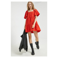 Šaty Abercrombie & Fitch červená barva, mini