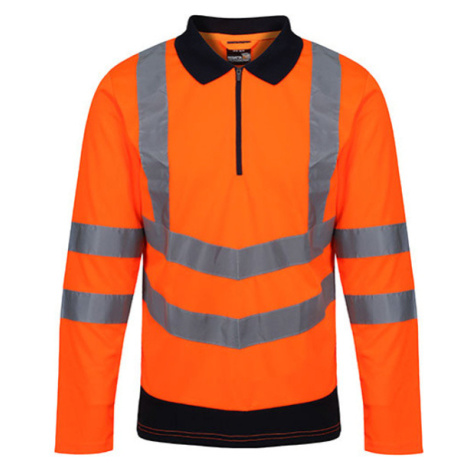 Regatta Pánské reflexní triko s dlouhým rukávem TRS192 Orange
