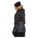 Meatfly dámská SNB & SKI bunda Athena Premium Black/Dancing Shapes | Černá