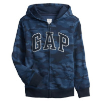 GAP FULLZIP LOGO Chlapecká mikina, tmavě modrá, velikost