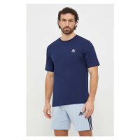 Bavlněné tričko adidas Originals Essential Tee tmavomodrá barva, s aplikací, IR9693