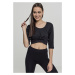 Ladies Active 3/4 Sleeve Cropped Top