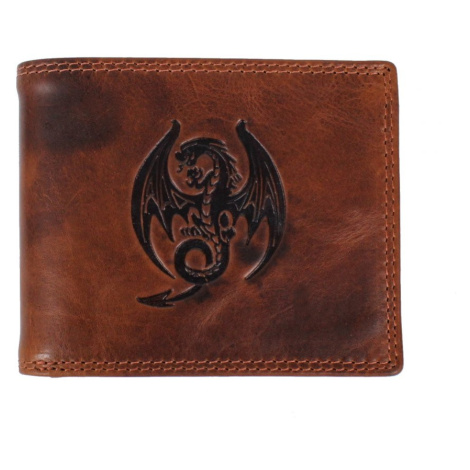 Sendi Design Pánská kožená peněženka 2104W RFID Dragon hnědá